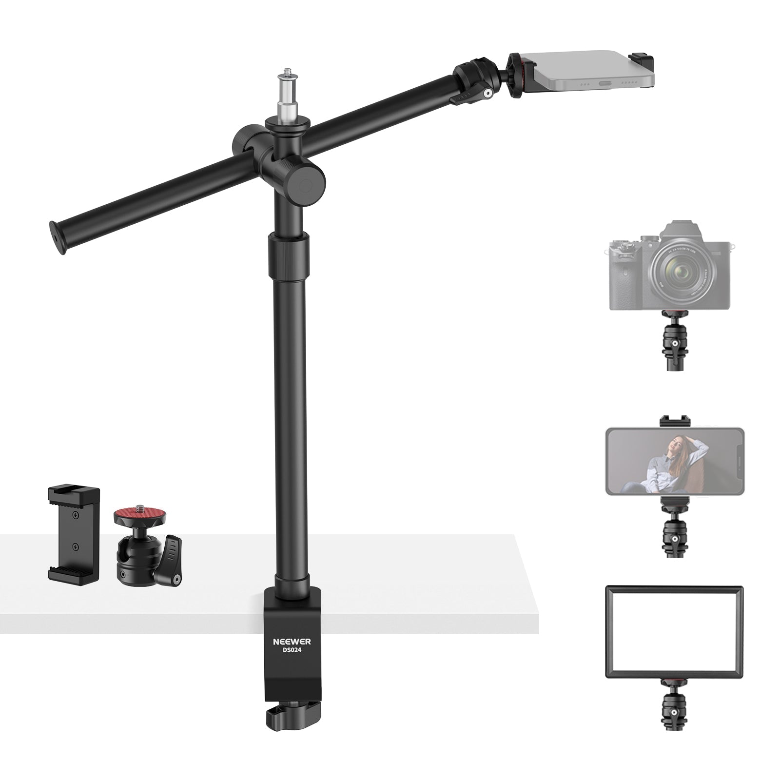 NEEWER DS024 Flexible Overhead Camera Table Stand