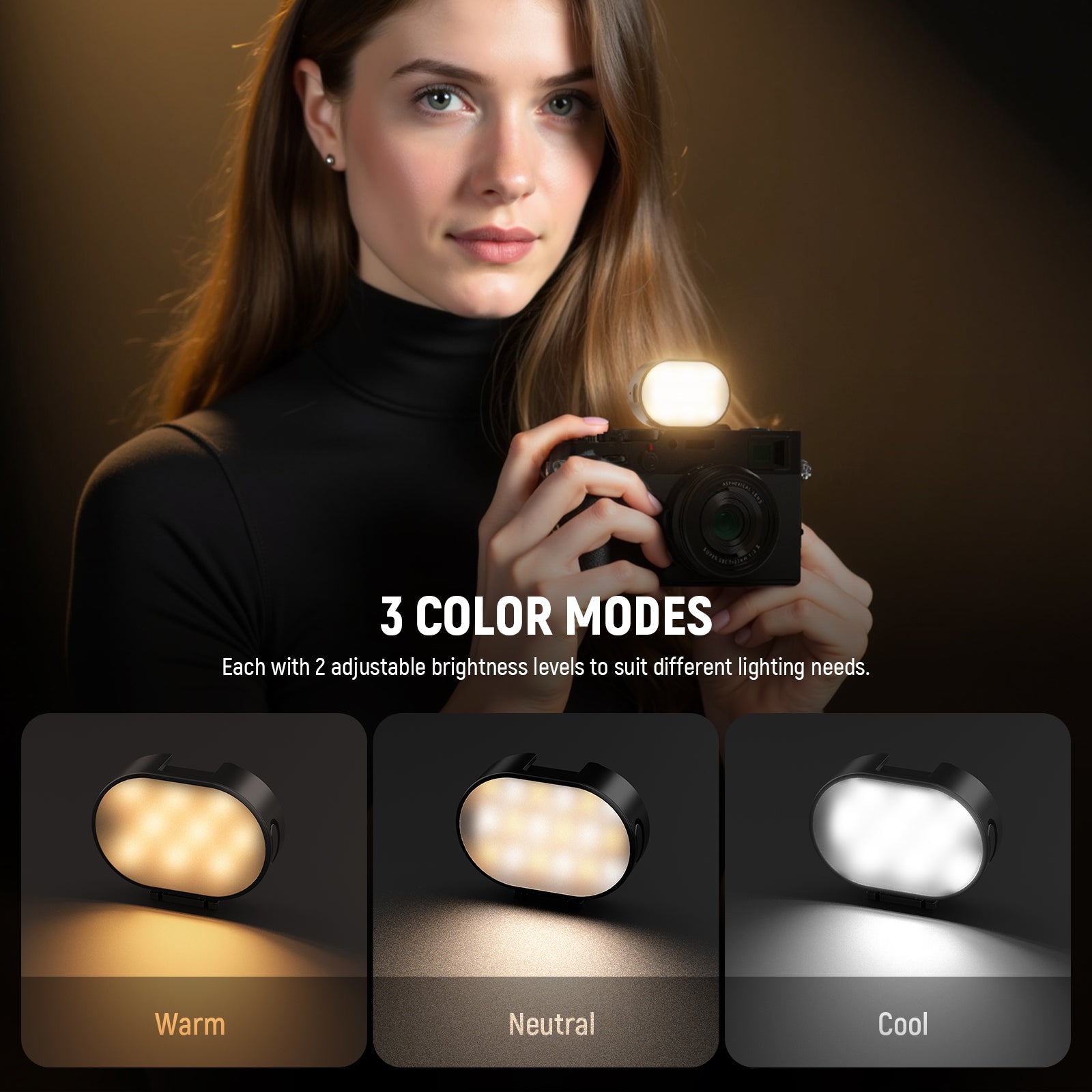 NEEWER PA987 Selfie Stick Tripod kit includes a fill light.