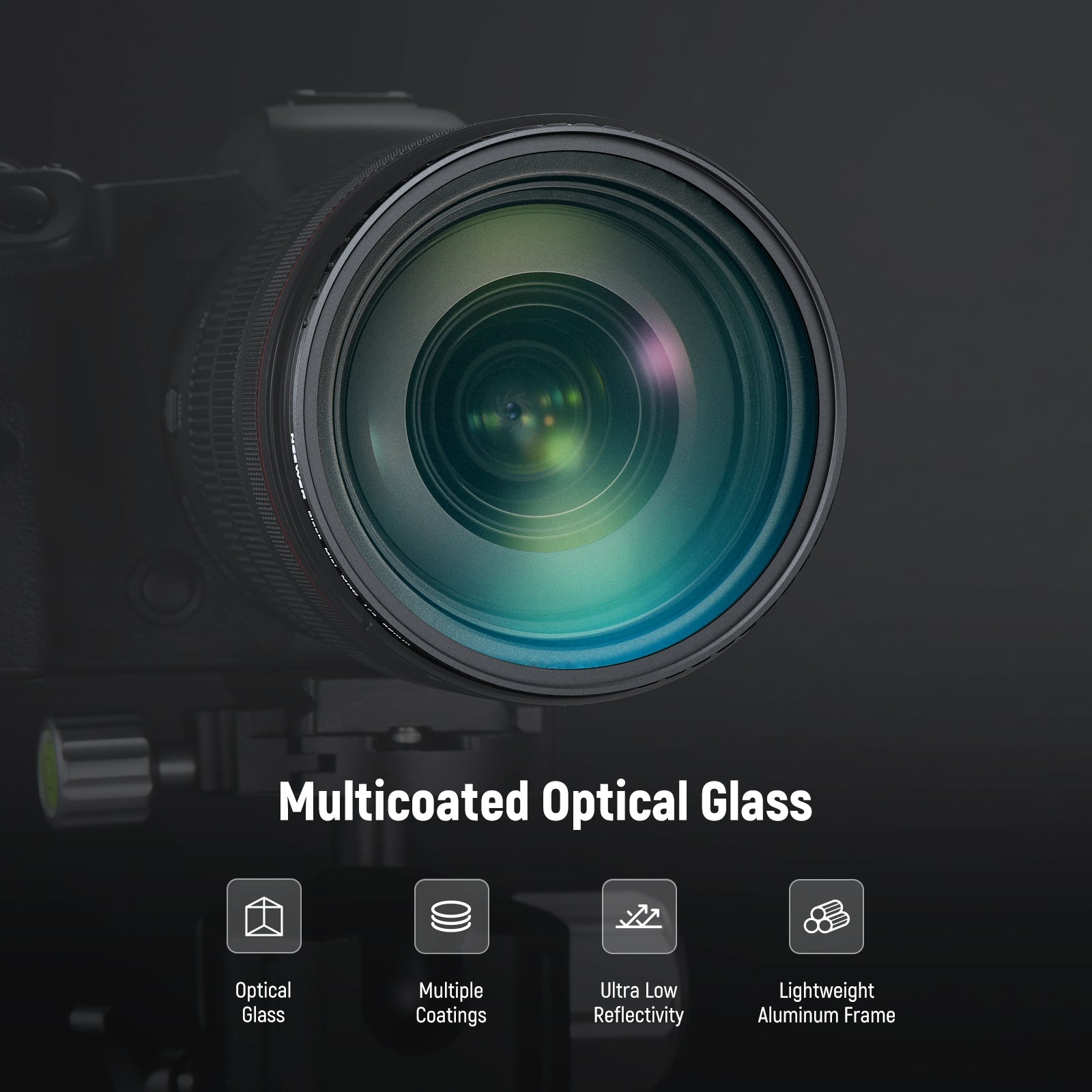 Multiple anti reflection and anti fingerprint coatings effectively reduce lens flare