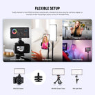NEEWER SL90C Portable RGB Video Light is flexible to set up.