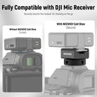NEEWER UA079 Cold Shoe Mount Adapter is compatible with DJI Mic receiver.