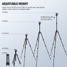 NEEWER TP14 Travel Tripod can extend from 58cm to 182cm