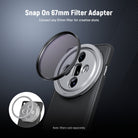 Snap On 67mm Filter Adapter