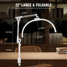 NEEWER BASICS HM03-D 30W 22" LED Folding Arc Lash Lamp is portable