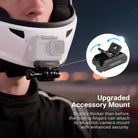 The folding fingers can attach to an action camera mount with enhanced security.