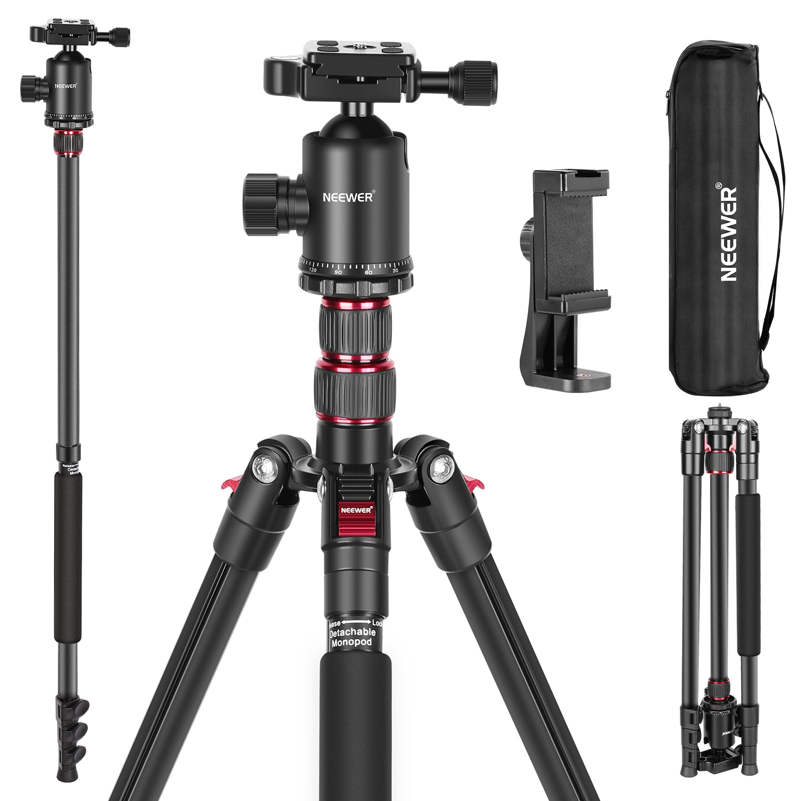 77” cheapest DSLR Camera Tripod for Travel - Compact Tripod for Camera, Professional