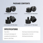 Package Contents of the NEEWER HW-43 8 Packs Mic Stand Adapter Accessories Kit