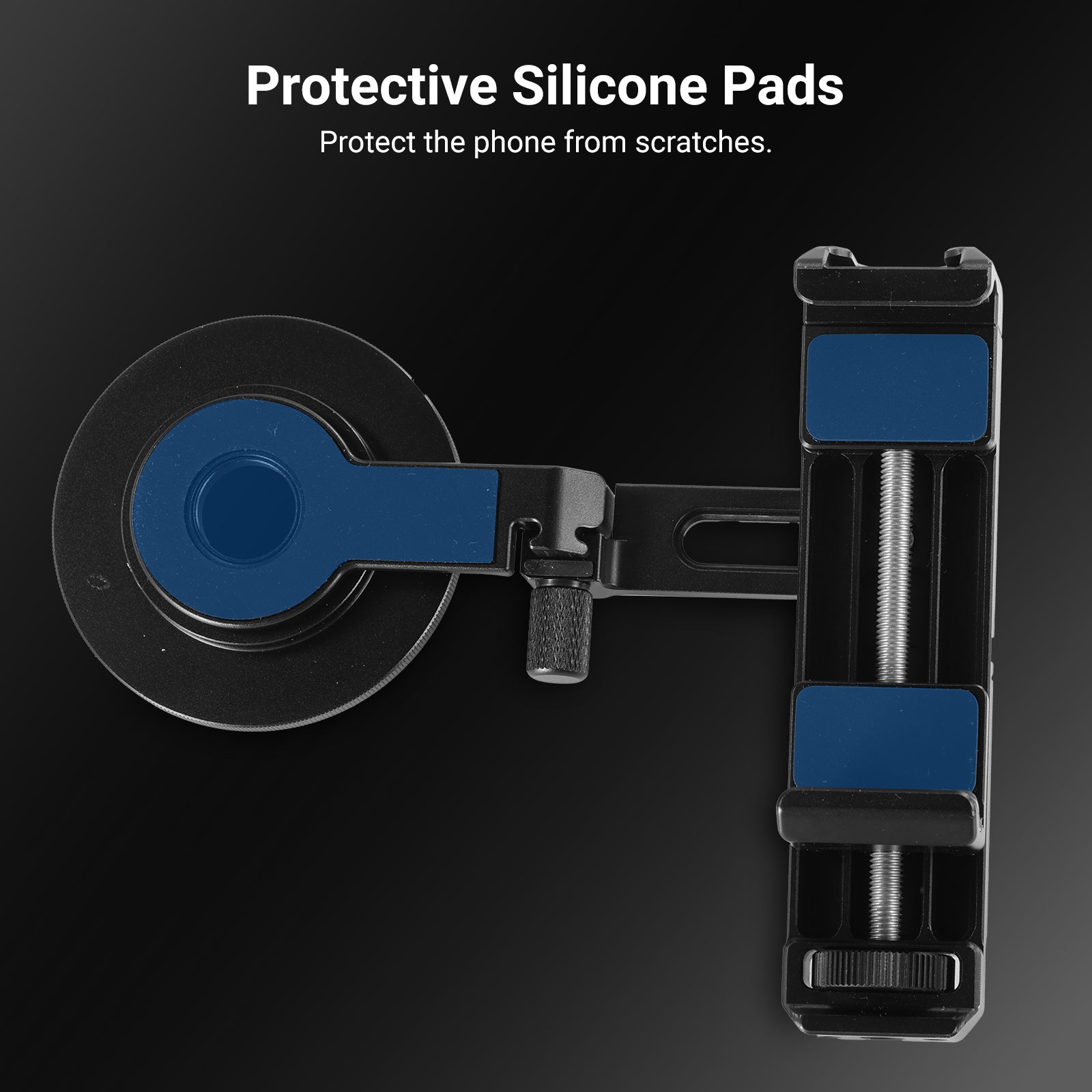 Protective silicone pads can protect the phone from scratches.