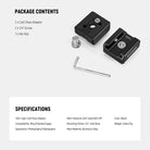 Package Contents of the NEEWER UA080 Universal Cold Shoe Mount Adapter Set