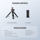 Package Contents of the NEEWER GM-2G Mini Desk Tripod Kit