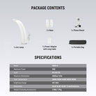 Package Contents of the NEEWER HM02-D Foldable Nail Tech Table Arc Lamp Kit