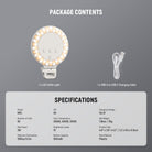 Package Contents of the NEEWER NR5 3.8" Clip on Small Selfie Light