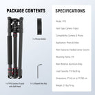 Specifications of the NEEWER TP15 71" Heavy Duty Travel Tripod Monopod