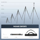 Package Contents of the NEEWER LT36 Carbon Fiber Tripod kit