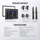 Package Contents of the NEEWER NL-192B 2 Pack Bi Color LED Video Panel Light Kit