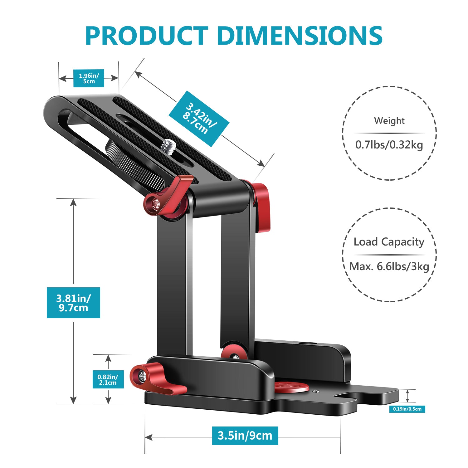 Neewer Upgraded Z-Flex Tilt Tripod Head