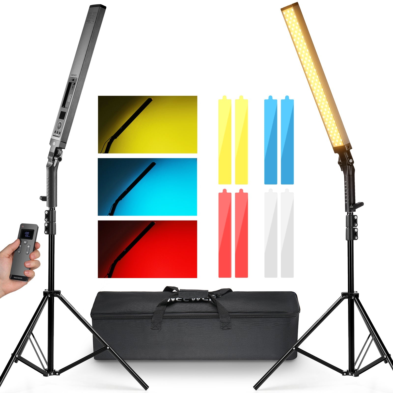 Neewer shops 2pack LED soft box lightning kit with color filter