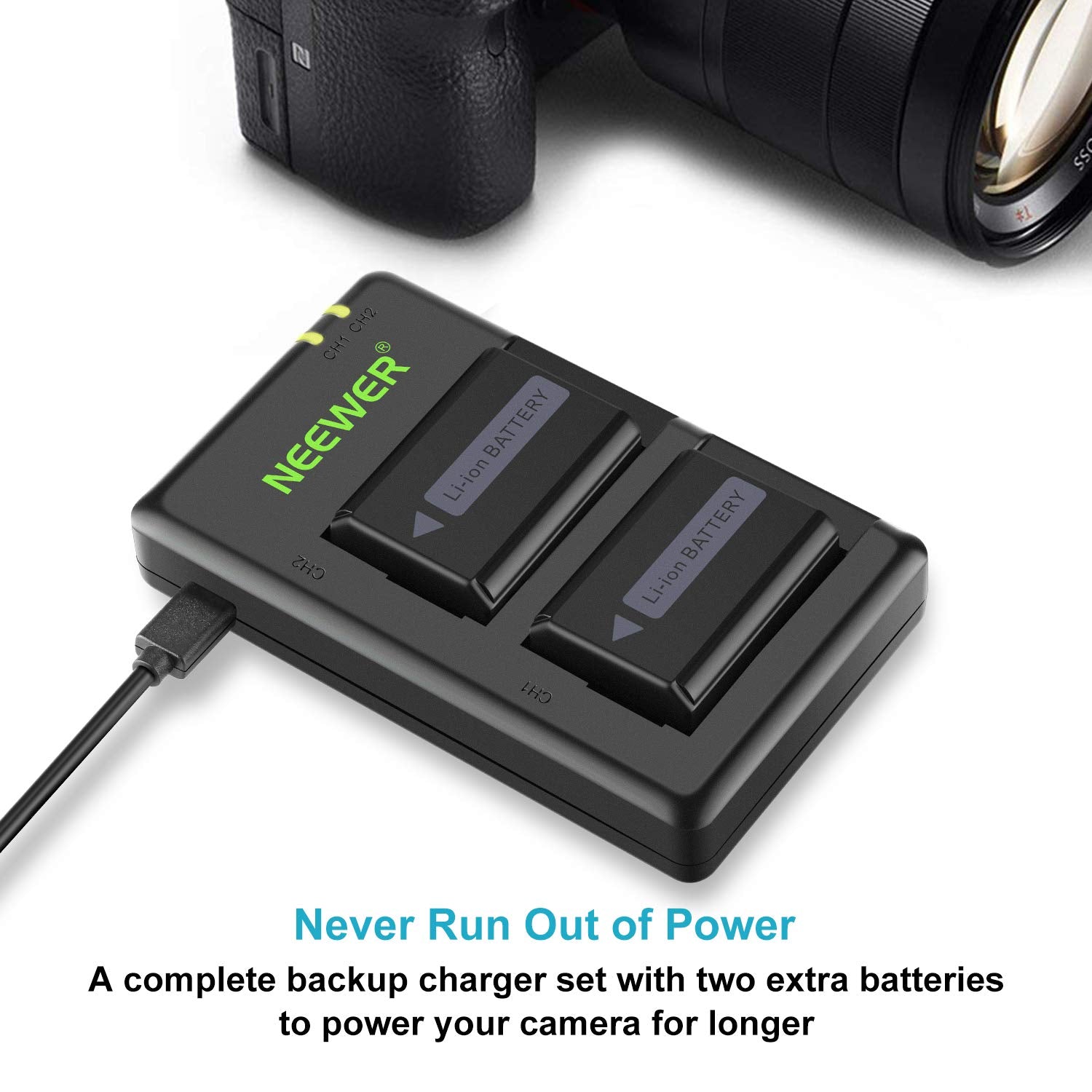 Neewer NP-FW50 Camera Battery Charger Set for Sony - neewer.com